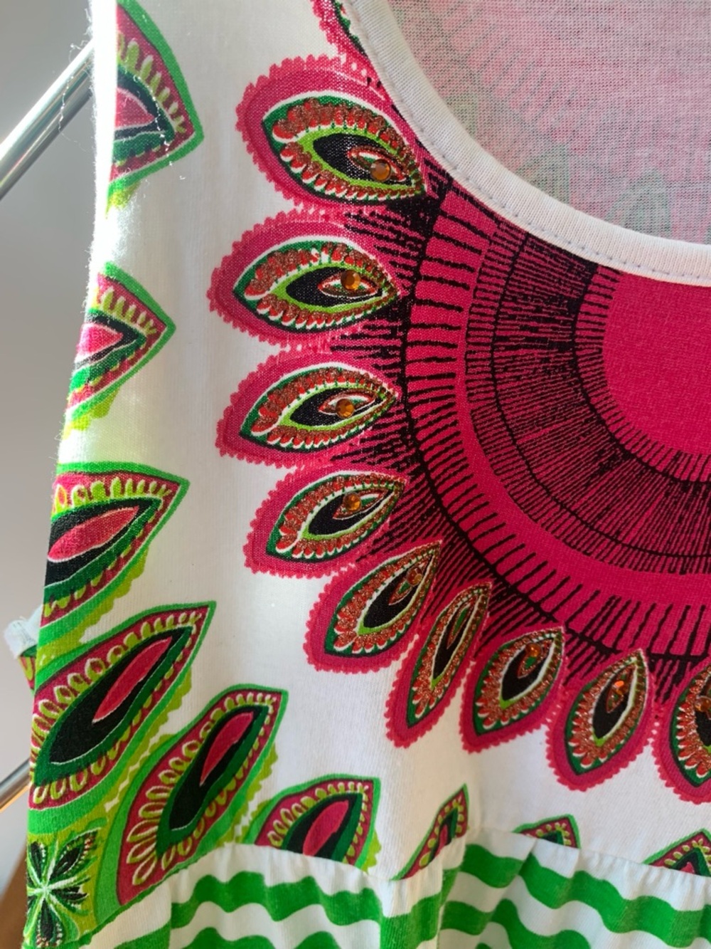 Desigual Green & Pink Paisley Tank Dress - Picture 4 of 4
